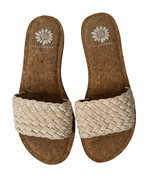 Yellow Box Doshie Natural Braided Rope Cork Slide Sandals Womens Size 7 - $22.76