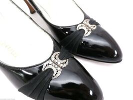 Womens 1950s Vintage Martinique Patent Leather Pumps Pointed Toe NWOT  7... - $39.20
