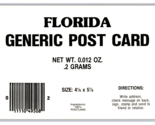 Generici Codice a Barre Greetings Florida Fl Unp Continental Cartolina O21 - $3.39