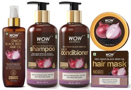 WOW Skin Science Onion Black Seed Oil Hair Care Ultimate 4 Kit - £37.18 GBP