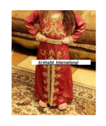 Georgette Ramadan Kids Kaftan Girls Dubai Dress Special Moroccan Red Wed... - $1,348.78 MXN