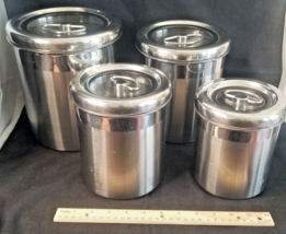 KIRKLAND Stainless Steel Canister Set OF 4 - $73.87