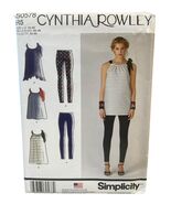 Simplicity 0578 Cynthia Rowley Mini-Dress Top Tunic Leggings 14-22 - $7.67