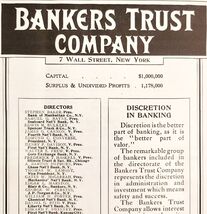 Bankers Trust Company Wall Street NY 1908 Advertisement Finance Money DW... - $183.44 MXN