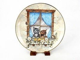Joseph Giordano Plate, &quot;Unexpected Visitor&quot; 1991, A Purrfect Point of Vi... - $6.81