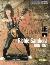 Bon Jovi Richie Sambora Pearl Electronics ad 1985 advertisement print - £3.37 GBP