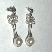 Vintage Faux-Pearl Drop Dangle Earrings - $276.80 MXN