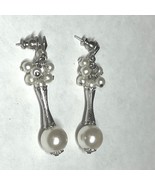 Vintage Faux-Pearl Drop Dangle Earrings - $276.80 MXN