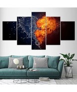 Abstract Art Heart shape 5PC canvas Wall Art Picture HomeDecor Large Sz ... - £43.16 GBP