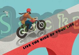 Live The Ride of Your Life Uplifting Happy Cool Vinyl Sticker Decal - $5.93