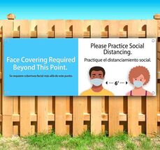 PLEASE PRACTICE SOCIAL DISTANCING Advertising Vinyl Banner Flag Sign USA... - $21.80+