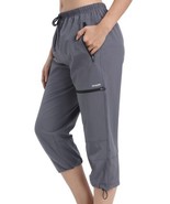 VAYAGER Hiking Capri Pants Grey Sz XXL   Womens   Loose-Fit with Zipper ... - $533.86 MXN