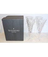 VINTAGE SET OF 4 WATERFORD CRYSTAL ASHBOURNE 8 1/2&quot; CHAMPAGNE FLUTES IN BOX - £308.28 GBP
