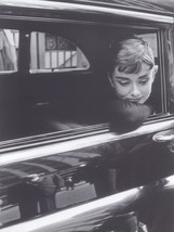 Audrey Hepburn in a limo - black &amp; white - Framed Picture - 11&quot; x 14&quot; - £25.56 GBP