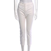 Nili Lotan Womens 0 Montauk Pant Cropped Pants Ivory Mid Rise Pockets USA - £80.55 GBP