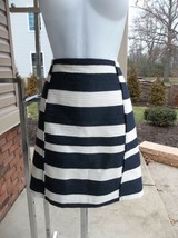 Nwot Ann Taylor Loft Cute Navy&amp;White Striped Skirt 12 - £19.60 GBP