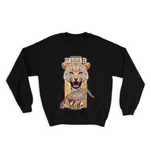 Leopard Animal Print Nature : Gift Sweatshirt Wild Animals Wildlife Fauna Safari - £22.77 GBP