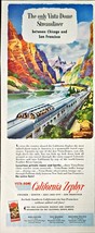 California Zephyr Vista Dome Streamliner Transportation 1953 Vintage Pri... - $8.60