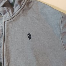 U.S. Polo ASSN Men's Blue Cotton Blend Full Zip Hoodie Sweatshirt Size Medium image 4