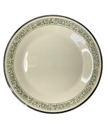 LENOX CHINA Dinner Plate 10.75&quot; Memoir  Green Floral Band, Platinum Ring... - £34.94 GBP
