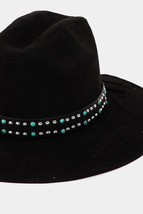 Studded Brim and Strap Band Stylish Fedora Panama Cowboy Hat All Day Accessory - £27.57 GBP