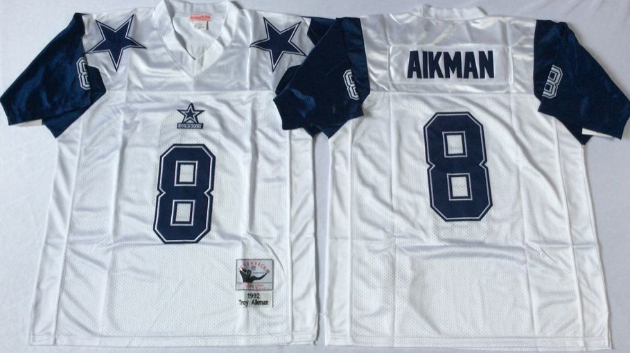 #8 Troy Aikman White Thanksgiving Jersey - $45.00