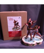 Jim Shore Rudolph the Red Nosed Reindeer Ice Skating Christmas Figurine ... - £59.39 GBP
