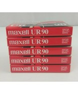 Lot of 5 Maxell UR-90 Blank Audio Cassette Tapes  90 Min Normal Bias Sealed - $16.23 CAD