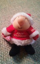 000 VTG 1989 Ziggy Jolly Holidays Stuffed Plush Doll Candy Cane 5&quot; Tall - $16.82