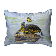 Betsy Drake Turtle &amp; Tiger Swallowtail Butterfly Extra Large Zippered Pillow - £49.62 GBP