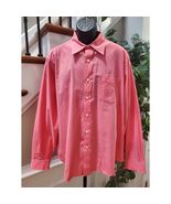 Nautica Men&#39;s Pink Cotton Collared Long Sleeve Casual Button Down Shirt ... - €21,26 EUR