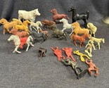 Mixed Lot of 20 Vintage Plastic Horses and Saddles - $12.87