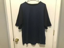 New KORAL Mens Short Sleeve Activewear Top Super Soft Black &amp; Blue SZ Large - $31.67