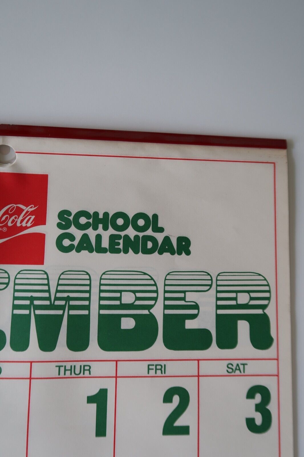 Vintage 1988 1989 Coca Cola Wall School Calendar 19 x 13 #39 Calendars Vintage 1988 1989 Coca Cola Wall School Calendar 19 x 13 #39 Calendars