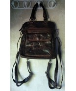 Womens Hunt Lifestyle Distressed Leather Purse Backpack Dark  Brown - $51.65 CAD