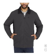 Wrangler Mens Jacket Gray Grey Workwear Full-Zip Pockets Cotton Lined Mi... - $64.99