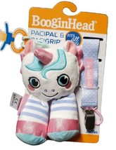 BooginHead Plush PaciPal &amp; PaciGrip Universal Pacifier Holder Set Unicorn Clip - £8.41 GBP