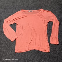 Maurices Shirt Women Small Pink Long Sleeve Boat Neck Lightweight Top - $10.33