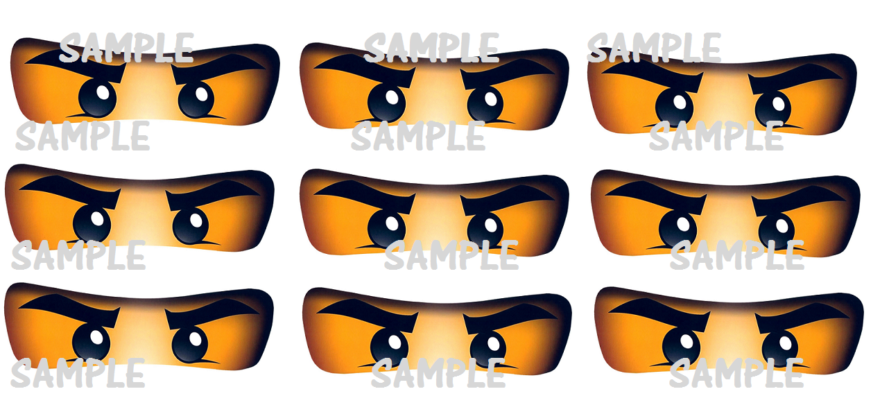 18 PRINTED Ninjago inspired Eyes, Eye Stickers, Party Supplies,masks,decorations - $11.99