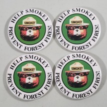 Smokey The Bear Help Prevent Forest Fires Button Pin National Park Service (x4) - £19.67 GBP