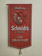 VTG Featuring Schmidt's Of Philadelphia On Draught Plastic Hanging Beer ... - $18.76