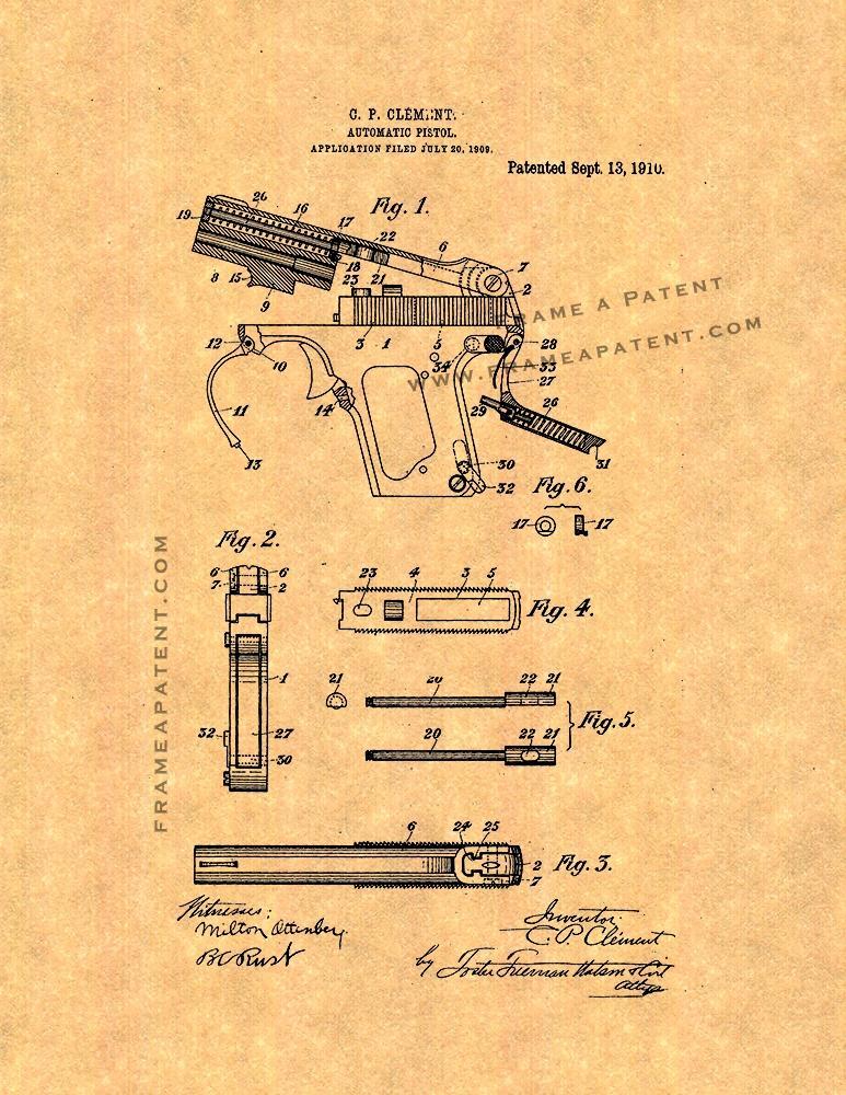 Automatic Pistol Patent Print