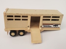 Vintage Tan &amp; Brown TONKA Horse Cattle Trailer Die Cast TRAILER ONLY 811... - £15.58 GBP