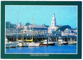 Massachusetts Postcard Provincetown Cape Cod Fishing Village Boats - £2.36 GBP