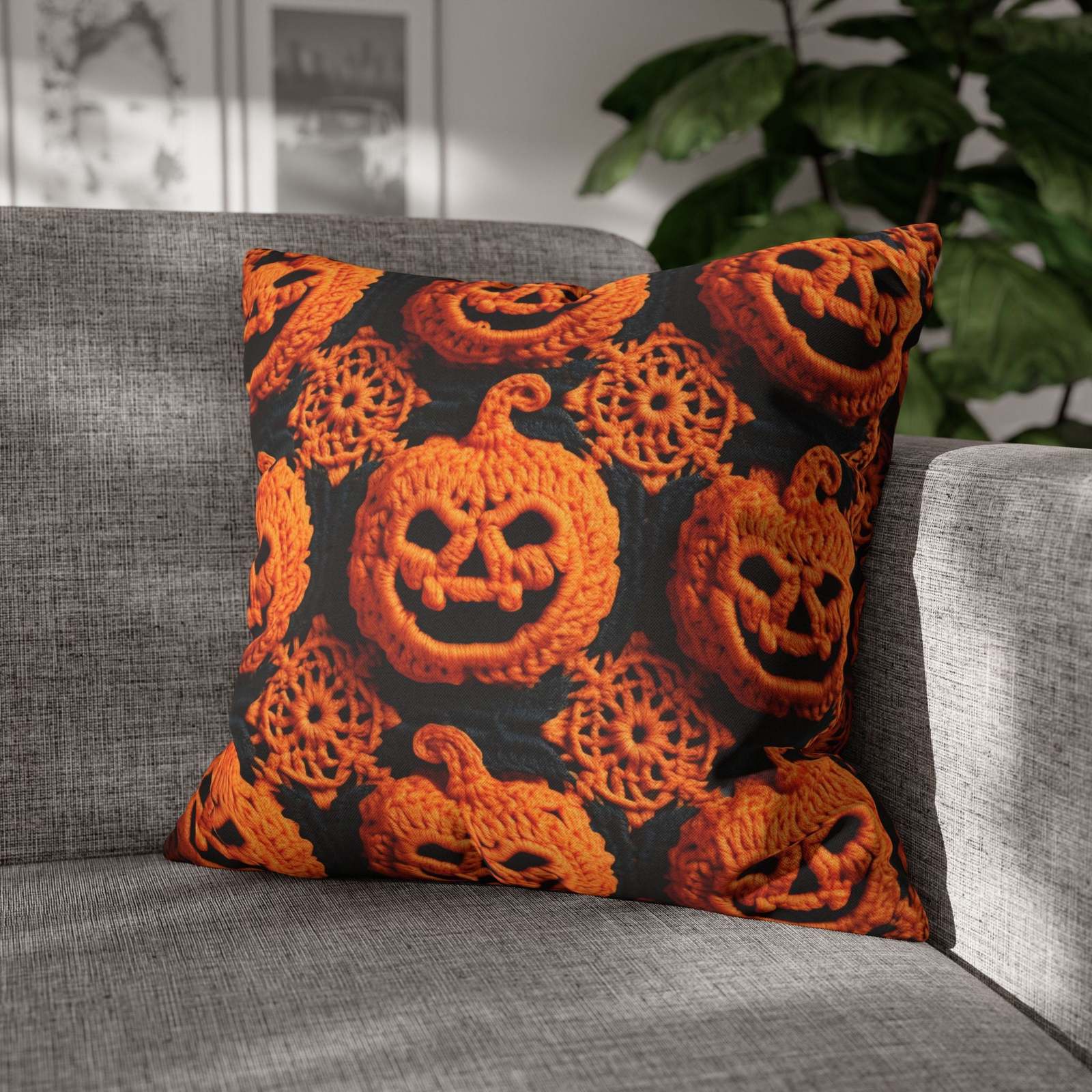 Halloween Crochet Pumpkin Scary Horror Festive Holiday Pattern - Spun Po... - $33.40+
