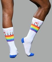 Andrew Christian Gay Pride Socks Digital Paradise Multi-Colors One Size 8572 22 - £15.22 GBP