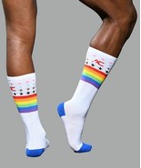 Andrew Christian Gay Pride Socks Digital Paradise Multi-Colors One Size ... - £15.12 GBP
