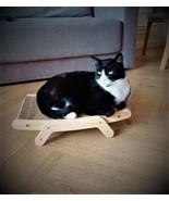 Versatile Wooden Cat Scratcher and Cozy Bed: Perfect for Play and Rest! - - £28.96 GBP