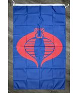 G.I. Joe Cobra Flag 3x5 ft Vertical Blue Banner Action Hero Toy Kids Man... - $20.99