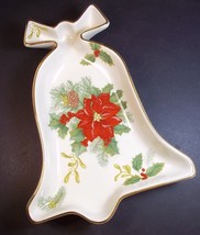 NEW Mikasa Holiday Bloom~Christmas Bell Candy Dish~Perfect Gift~MINT IN BOX - £18.58 GBP